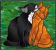 kissing-kits stained glass